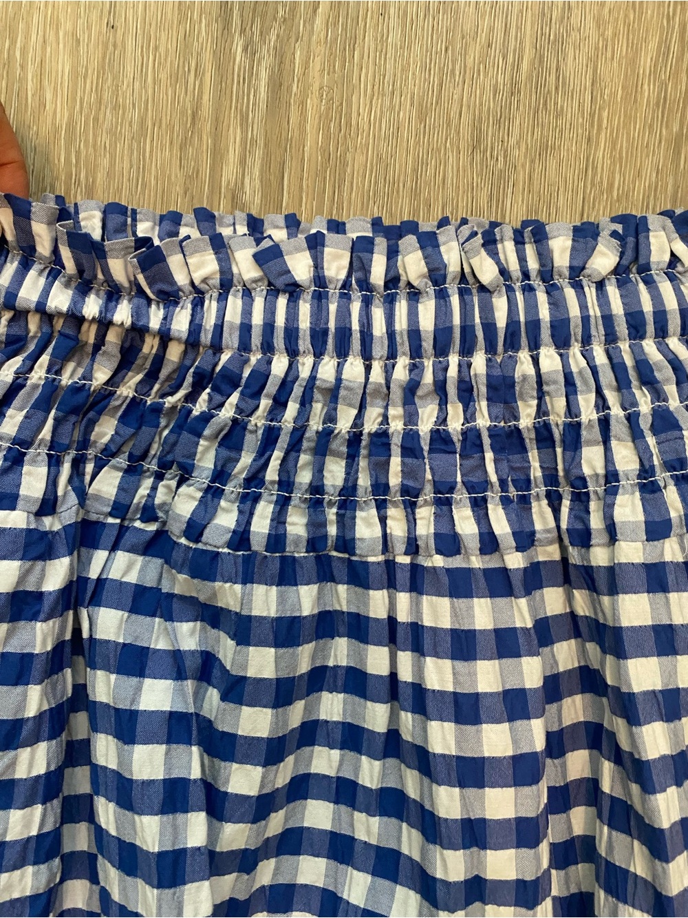 Universal Thread Blue and White Gingham Midi Skirt - Picture 2 of 4